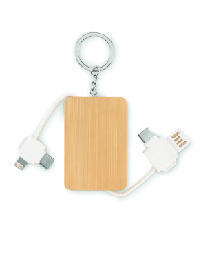 Logo trade business gifts image of: Key ring charging cable